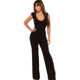 Elegante Palazzo Mono Jumper Dama Mujer Lycra Gruesa 5203