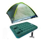 Colchon Inflable 2 Plazas + Carpa 6 Personas