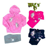 Conjunto Otoño Deportivo Unicornio  Niña Bkx-63 3 Colores 