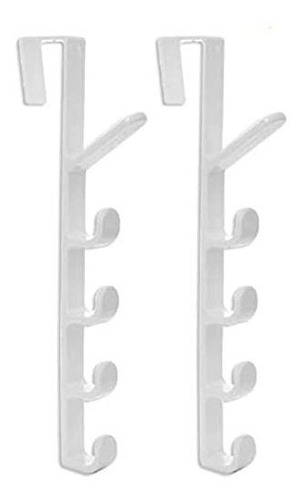 Organizador De Ganchos Para Puerta, Pack De 2 (blanco)