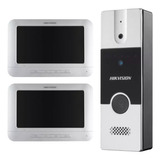 Kit1 Videoportero Hikvision Análogo Plástico Con 2 Monitores