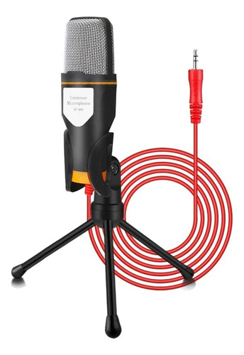 Micrófono Condensador Cable Pc Celular Podcast Grabación