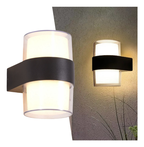 Lámpara Led De Pared Moderna Para Exterior De Luz Cálida
