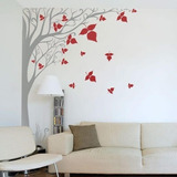 Vinilo Decorativo Autoadhesivo - 1/2 Arbol Y Hojas 120x150 