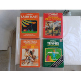 Lote 4 Cartuchos Na Caixa Atari 2600 Conservados Funcionando