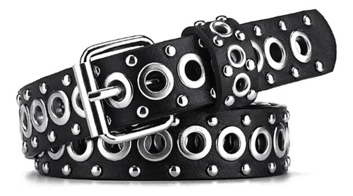 Cinturon Gotico Metal Punk Rock Cuero Sintetico Remaches