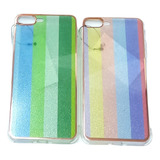 Funda Rainbow Con Brillos Para iPhone 7 Plus / 8 Plus