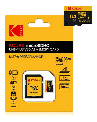 Cartão De Memória 64gb Kodak Classe 10 4k Alta