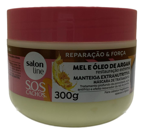 Restauração Extrema Mel E Óleo De Argan 300g - Salon Line