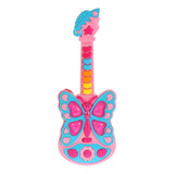 Guitarra Musical Infantil Mariposa Con Luz Y Sonido