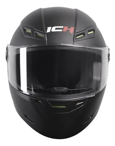 Casco Integral Ich 501-sp Plano Color Negro Diseño Solid Tamaño Del Casco L