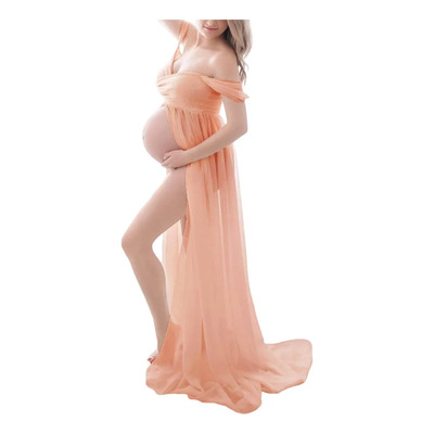 (pk-xl) Vestido De Maternidad Para Sesión De Fotos De Tela D
