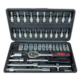 Caja Set Herramientas Llave Tubo Estuche Juego Kit 46 Piezas