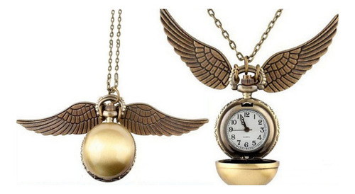 Colgante Reloj Snitch Dorada Harry Potter 