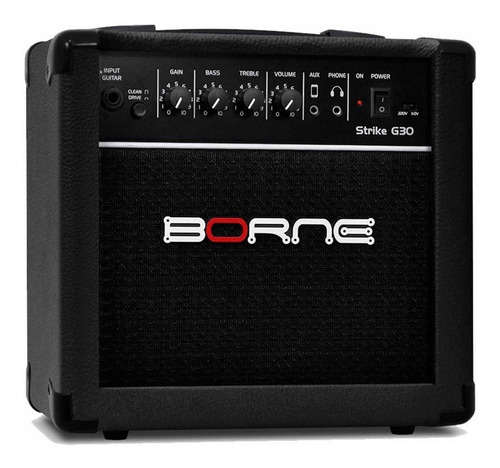 Amplificador Guitarra Strike G30 Borne Preto