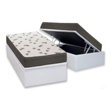 Cama Box Baú Solteiro: Colchão Espuma Ortobom D45 Light + B