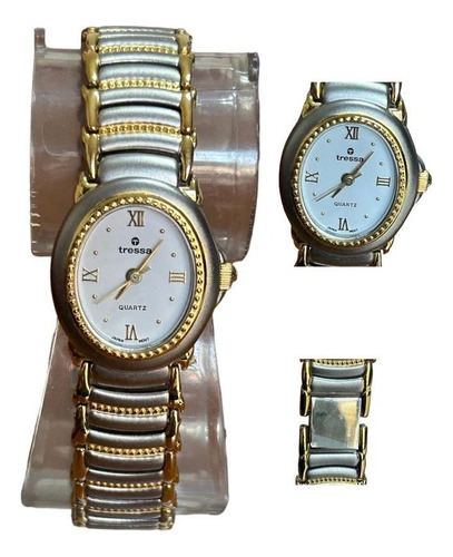 Reloj Tressa Dama Mujer Formal Elegante Color Oro Full