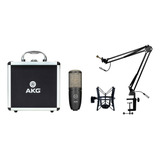 Akg P220 Microfono Condenser + Rp7 Xlr Soporte De Radio