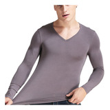 Ropa Interior Térmica Delgada Z Para Hombre Con Cuello En V