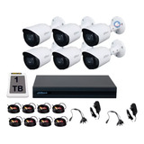 Kit 6 Camaras Bala Microfono Dvr Dahua 8 Ch 1080p Lite 1tb