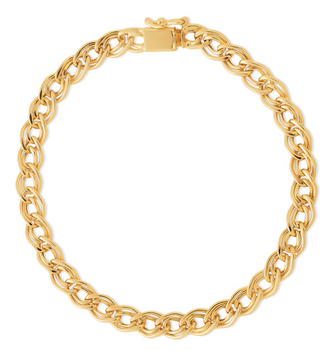 Pulseira Romana Ouro 18k 750 21 Cm 5,25 Mm