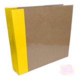 Álbum Fichário - Amarelo E Kraft - Scrapbook - 21x15cm