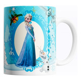 Taza De Cerámica Navideña Frozen Princesa Elsa Disney