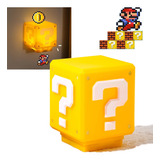 Lámpara De Mesa Mario Bros Cubo, Led Luz De Noche De Niños