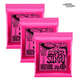 Pack X 3 Cuerdas Ernie Ball 09 Encordado Guitarra Electica 