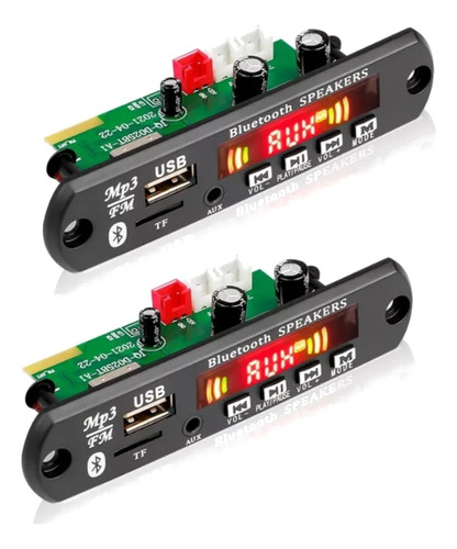 Kit 2 Placa Decodificadora Amplificada 80w 2x40w Bluetooth