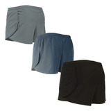 Shorts Corrida Split Runner Kit 3 Unidades