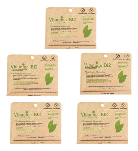 Pack 5 Vitamina B12 Polvo 5,8 Gr Dulzura Natural-aldeanativa