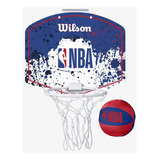 Tablero Basketball Puerta Wilson Mini 28,5x24 Cm Azul / Bamo