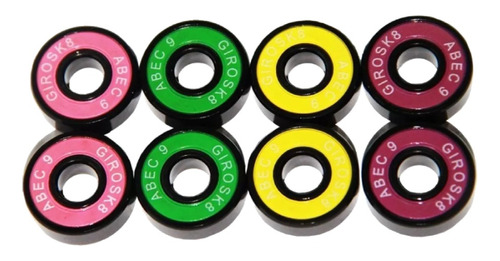 Baleros Para Patineta Giro Skate Colores Abec 9