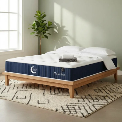 Colchón queen size de espuma con resortes independientes ortopédico firmeza media Memory dream moon rest | Meses sin interés