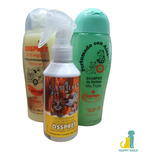 Shampoo Enjuague Loción Osspret Para Perros Y Gato Combo X 3