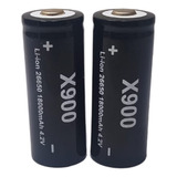 2 Baterias Recarregável 26650 16800mah 4.2v Lanterna Tática