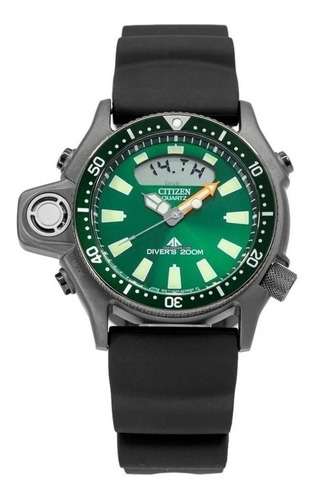 Relógio Citizen Aqualand Jp2007-17x Serie Limitada Verde