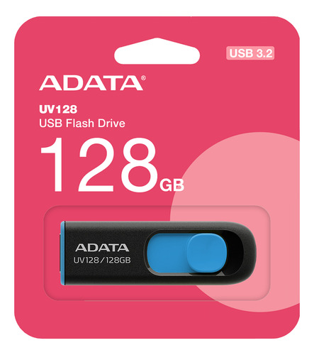 Pendrive 128gb Usb 3.2 Adata Uv128 Memoria Usb Deslizante