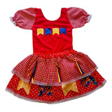 Vestido Infantil Caipira Festa Junina 2 A 12