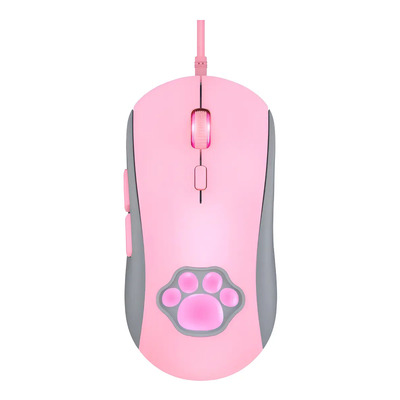 Mouse Gamer Onikuma Cw918 Cat Luz Led Rgb Color Rosa | Meses sin interés