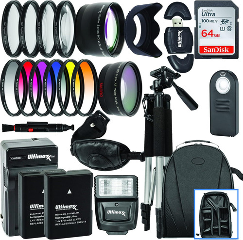 55mm Kit De Accesorios Nikon D3300,d3400,d3500,d5500,d5...