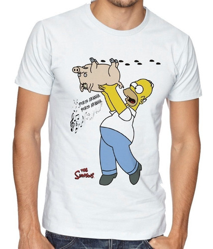 Camiseta Luxo Simpsons Porco Aranha Homer Desenho Show