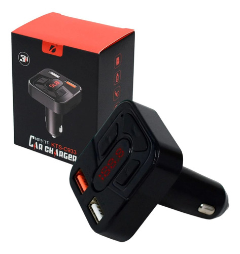 Adaptador Carregador Transmissor Usb Bluetooth  Carro Fm