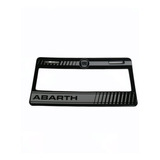Porta Placa Fiat Abarth Negro Plata Decorado 2 Piezas