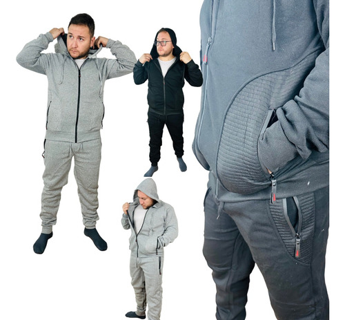 Conjunto Deportivo Hombre Invierno Buzo Jogger Y Polerón