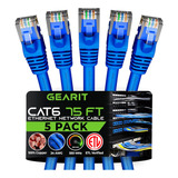 Paquete De 5 Cables Ethernet Cat 6 Cat6 Snagless Patch De 75