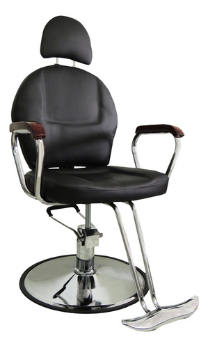Cadeira Hidráulica Reclinável Barbeiro Em Couro Pu Pel-036a