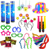 Kit Balada 15 Anos Tiara Óculos Chapéu Gravata Pulseira Neon