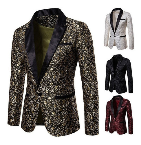 Blazer De Jacquard De Diseño Moderno Para Hombre